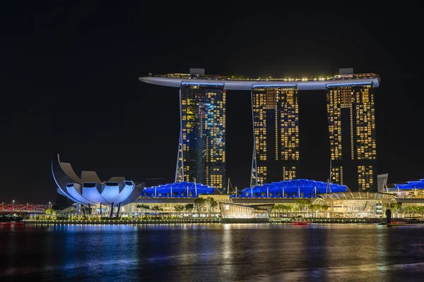 Singapore City Singapore February 2020 Marina Bay Sands Hotel Integrated — Stock Photo, Image