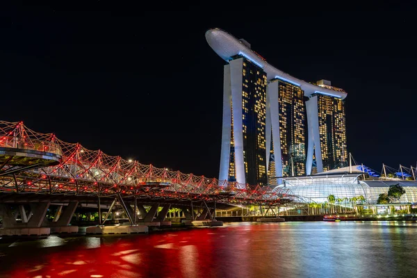 Singapore City Singapore February 2020 Marina Bay Sands Hotel Integrated — Stock Photo, Image