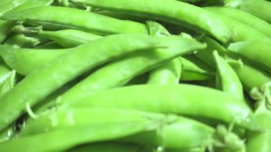 Bir bezelye fasulye çok yavaş hareket döner