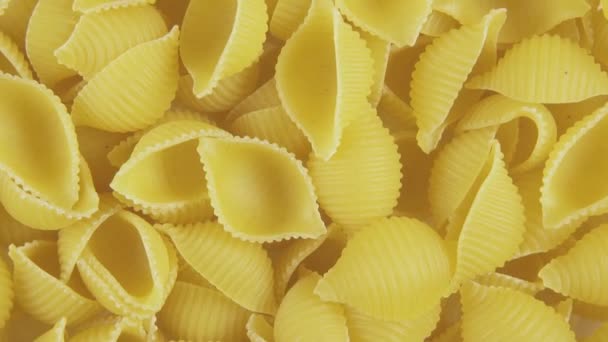 Bakgrunden pasta Rotera medurs uppifrån — Stockvideo