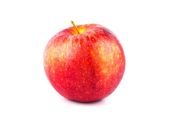 Fermer Pomme Rouge Fraîche Isolée Sur Fond Blanc — Photo