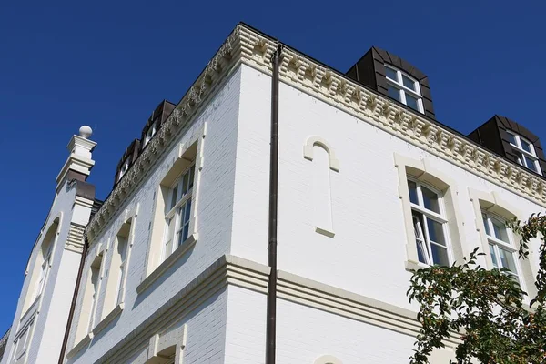 Details Van Een Witte Oude Herenhuis — Stockfoto