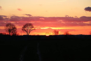 güzel romantik manzara sabah erken