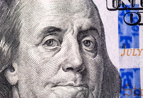 Franklin Portresi Yakın Çekim — Stok fotoğraf