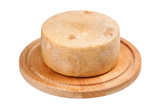 Delisious Pecorino Parmesan Peynir Kafa Üzerinde Beyaz Izole — Stok fotoğraf