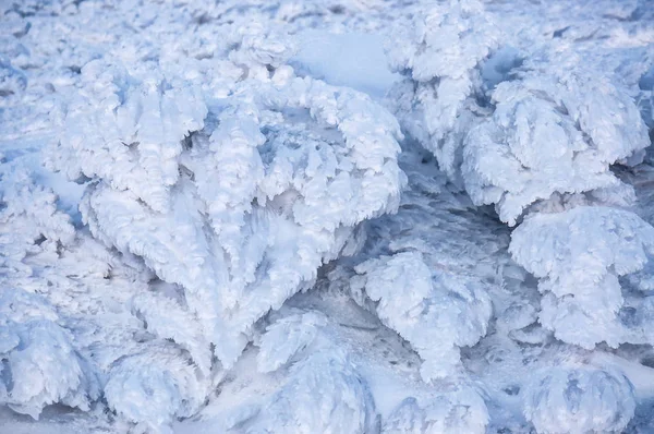 Extraños Patrones Nieve Como Una Textura — Foto de Stock