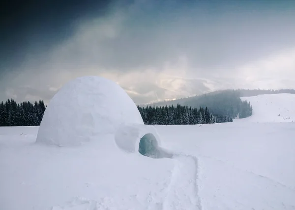 Сніговий Укриття Gloo Зимових Горах — стокове фото