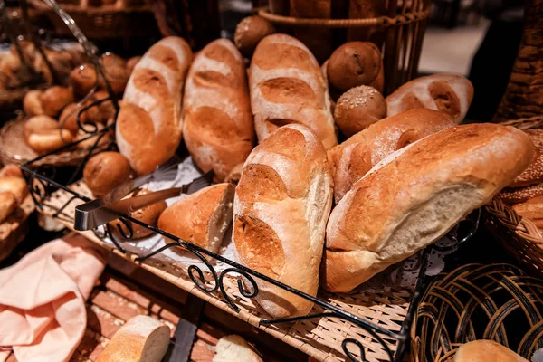 Delicious Fresh Cracked Bread Bakery — Stock Photo, Image