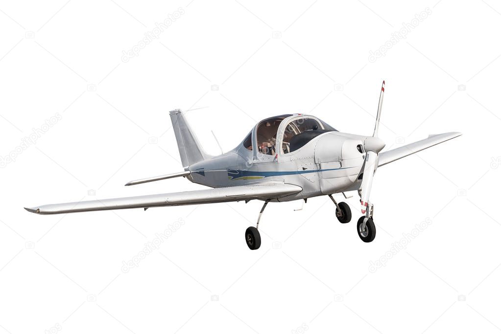 small plane isolated on white