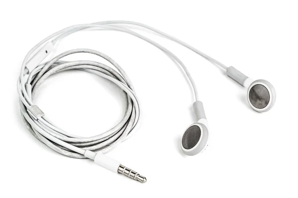 Moderne Gebrauchte Kopfhörer Auf Weißem Hintergrund — Stockfoto