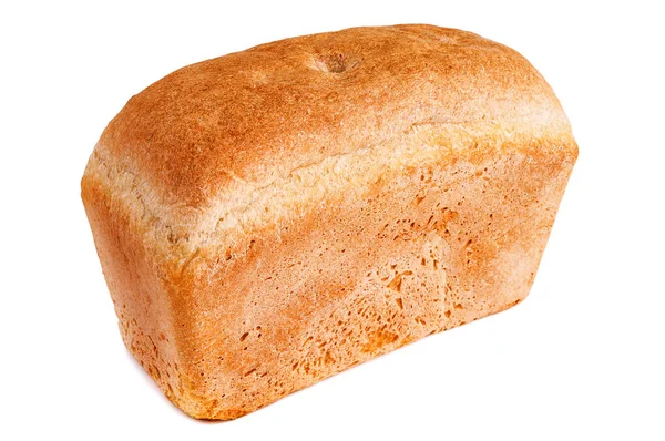 Свежеиспеченный Хлеб Изолированный Белом — стоковое фото