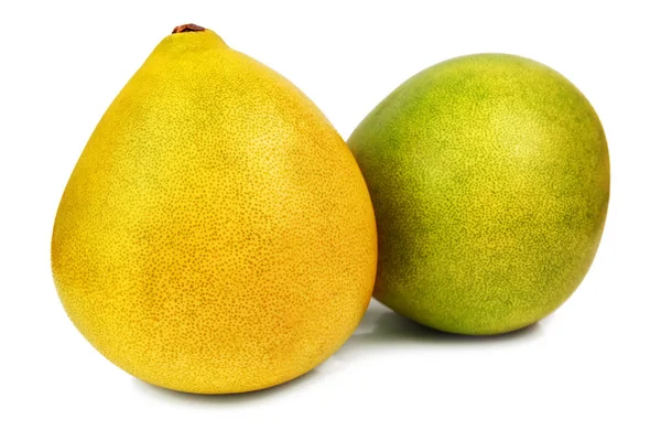 Yellow Green Pomelo Isolated White Royalty Free Stock Photos