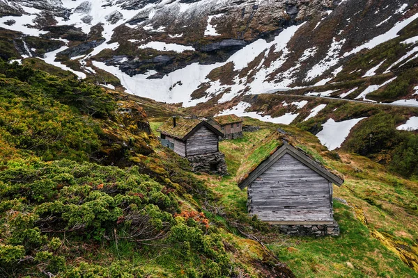 Cabañas noruegas clásicas — Foto de Stock