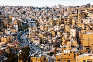 Amman 'ın eski mahallesinin manzarası