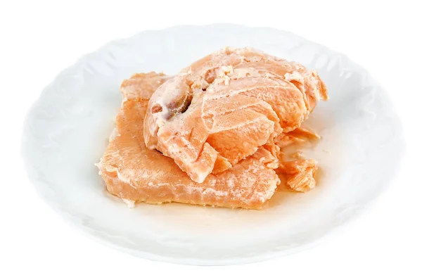 Carne de salmón en blanco — Foto de Stock