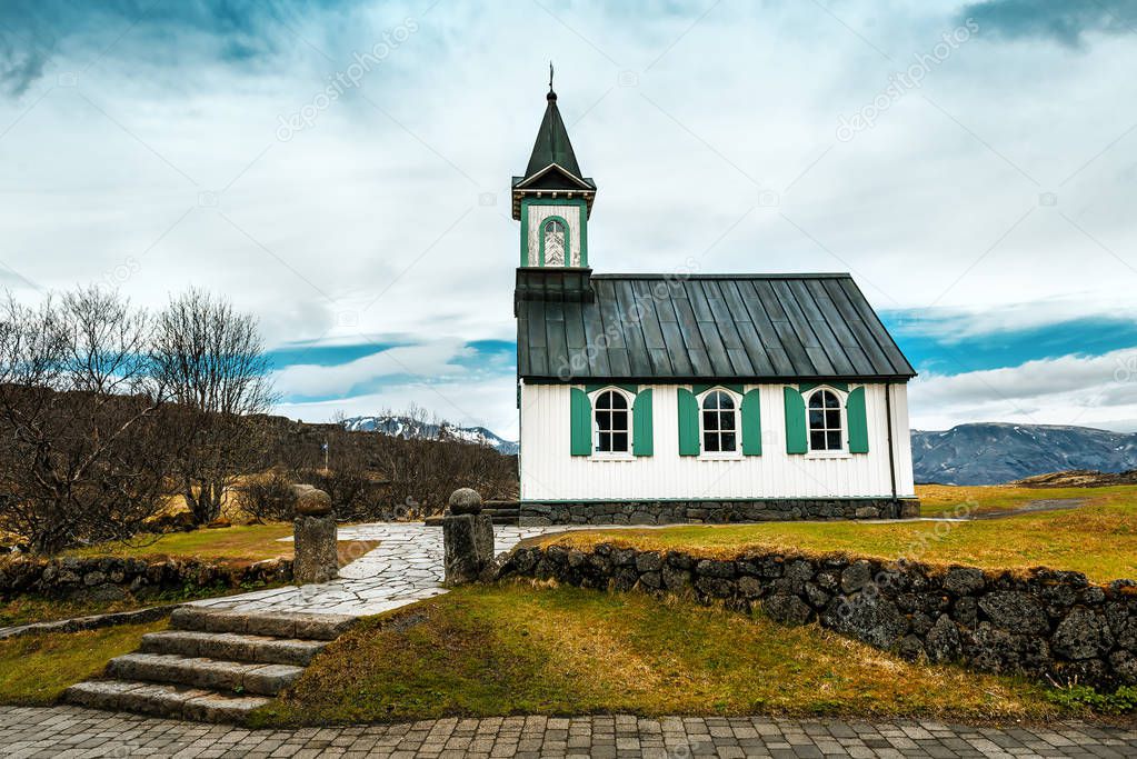 old vintage church in Iceland