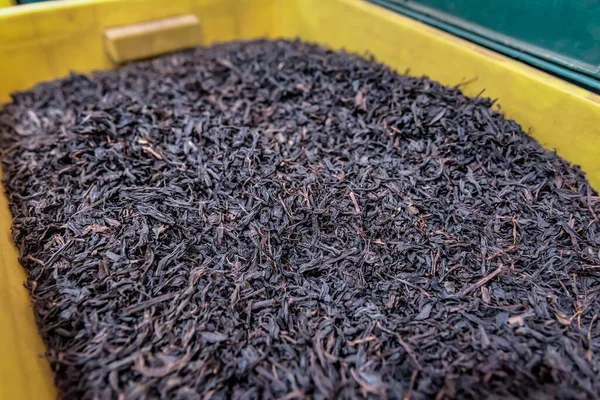 Heap Fresh Black Tea Box Factory — Stock Photo, Image