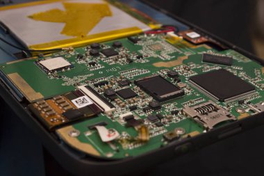 Elektronik kitap, anakart microcircuit.