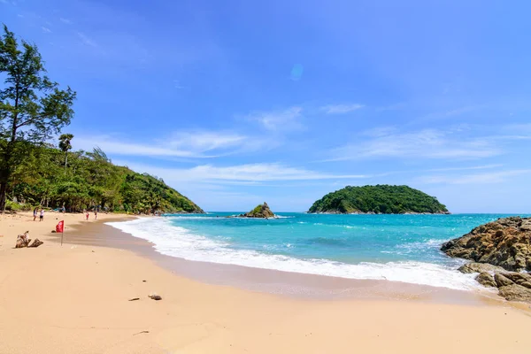 Beautiful Wave Beach Clear Water White Sand Your Holliday Andaman — Stock Photo, Image