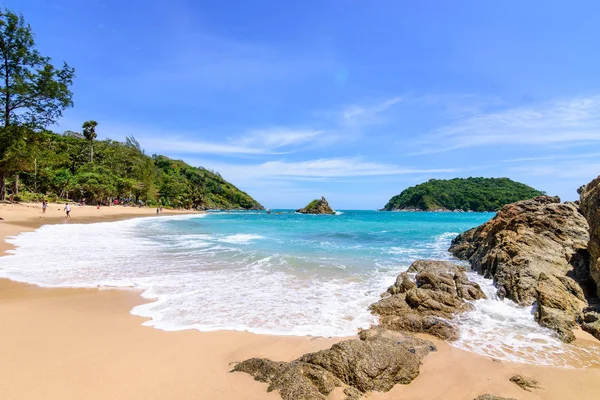 Beautiful Wave Beach Clear Water White Sand Your Holliday Andaman — Stock Photo, Image