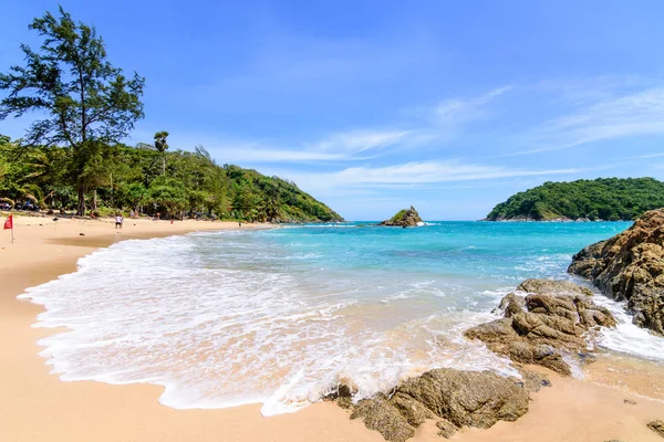 Beautiful Wave Beach Clear Water White Sand Your Holliday Andaman — Stock Photo, Image