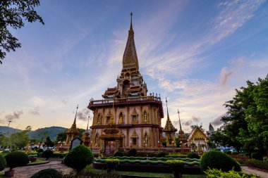 Pagoda Chalong Temple Phuket Tayland.