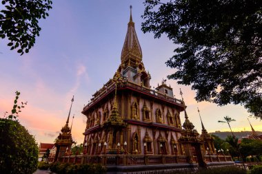 Pagoda Chalong Temple Phuket Tayland.