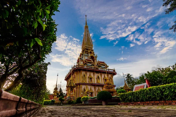 Pagoda Chrámu Chalong Phuket Thajsko — Stock fotografie