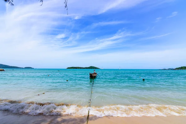 Beautiful Wave Beach Clear Water White Sand Your Holliday Andaman — Stock Photo, Image