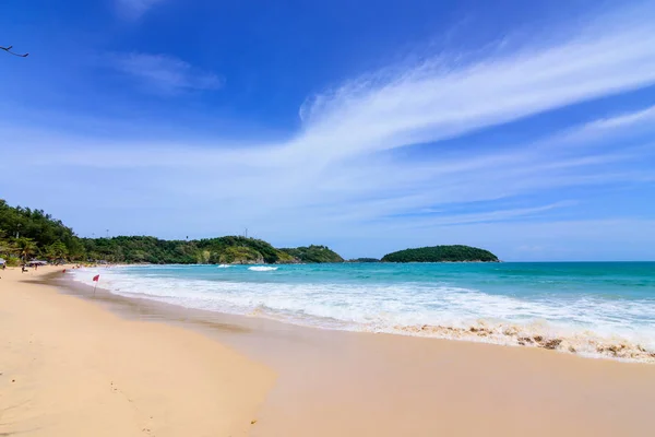 Beautiful Wave Beach Clear Water White Sand Your Holliday Andaman — Stock Photo, Image