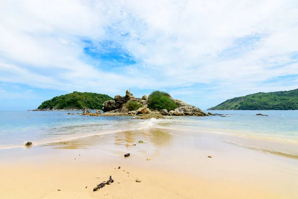 Beautiful Wave Beach Clear Water White Sand Your Holliday Andaman — Stock Photo, Image