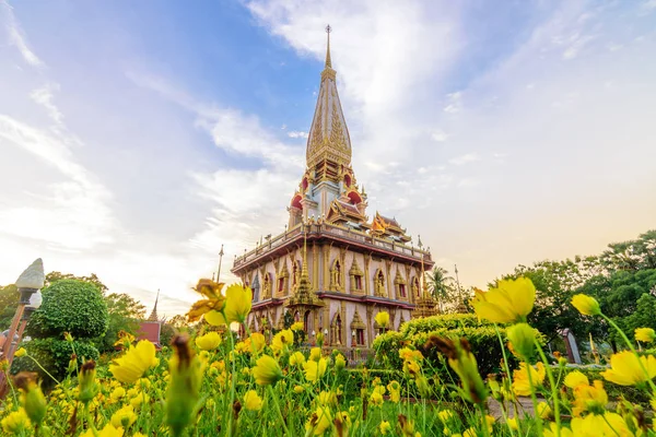 Pagoda Chrámu Wat Chalong Nebo Chalong Phuket Thajsko — Stock fotografie