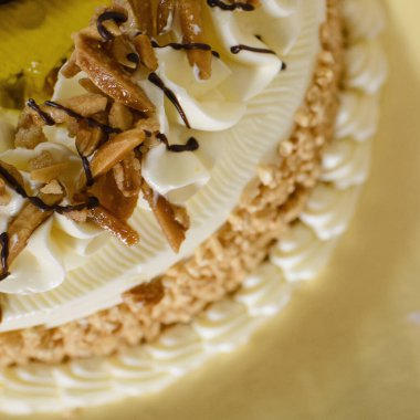 Beyaz pasta, çok iştah açıcı.