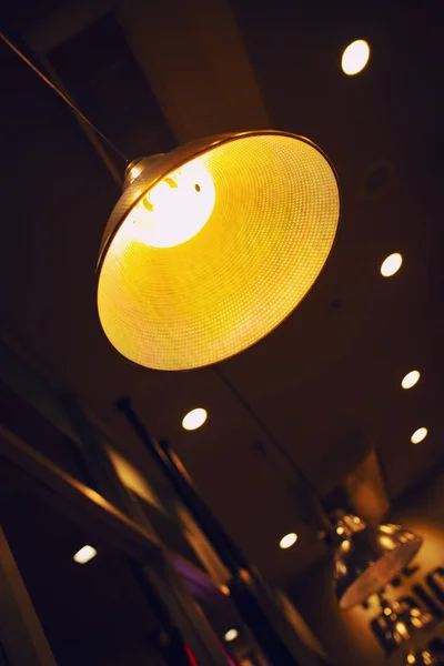 Oświetlenie Restauracji Piękną Noc — Zdjęcie stockowe