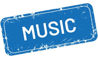 vektör Vintage pul müzik