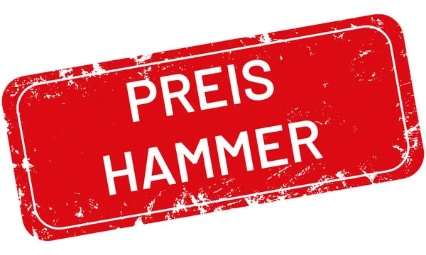 Vektör Vintage Damga Preis Hammer — Stok Vektör