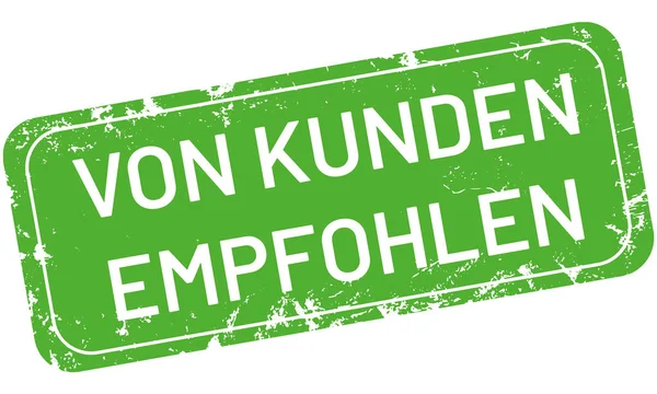 Vecteur Vintage Timbre Von Kunden Empfohlen — Image vectorielle