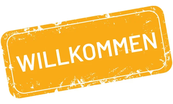 Vektör Vintage Damga Willkommen — Stok Vektör