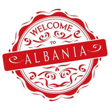 vektör Arnavutluk'a hoş geldiniz