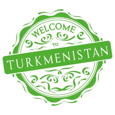 vektör Türkmenistan'a hoş geldiniz