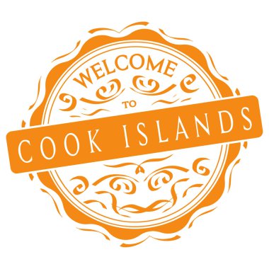 vektör Cook Adaları hoş geldiniz