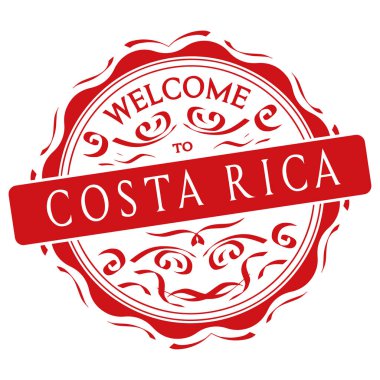 vektör Kosta Rika hoşgeldiniz