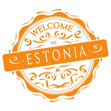 vektör Estonya hoş geldiniz