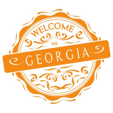vektör Gürcistan'a hoş geldiniz