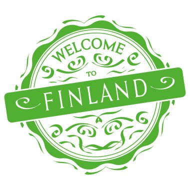 vektör Finlandiya'ya hoş geldiniz