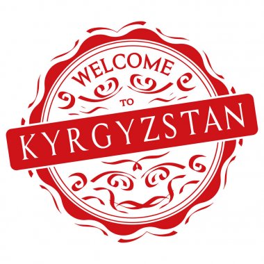 vektör Kırgızistan'a hoş geldiniz