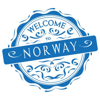 vektör Norveç'e hoş geldiniz