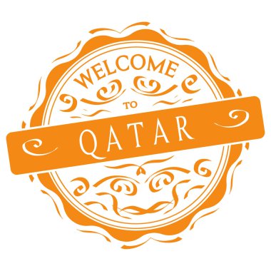 vektör Katar'a hoş geldiniz