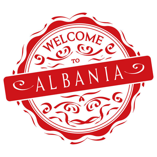 vector Welcome to Albania