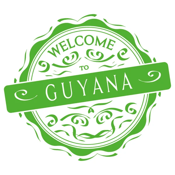 Vector Welcome Guyana — Stock Vector